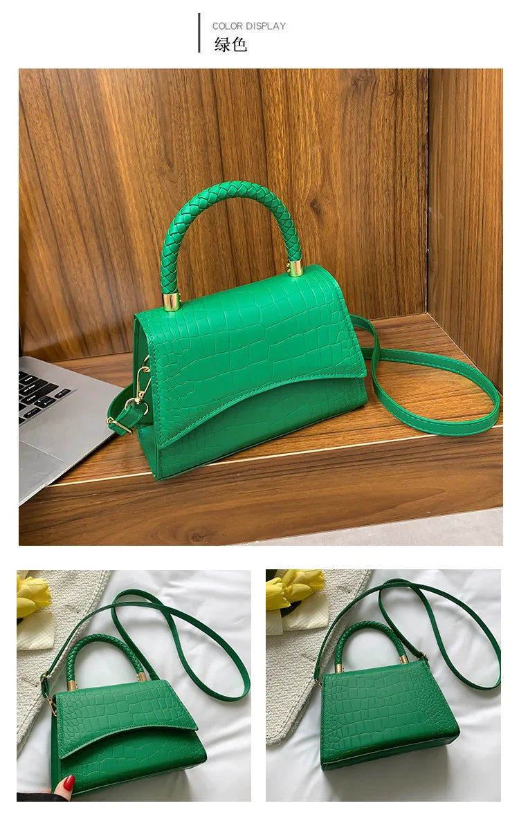 Solid PU Leather Flap Bag | Casual Designer Top Handle & Crossbody Luxegan