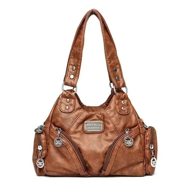 Luxury Structured Square Crossbody | Hard PU Leather Shoulder Bag Luxegan