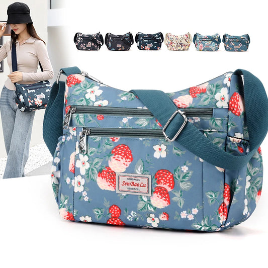 Fashion Floral Pattern Female Shoulder Bag | Pretty Style Girls Shopping Bag | Durable Fabric Women Crossbody Bag (SAC) Luxegan