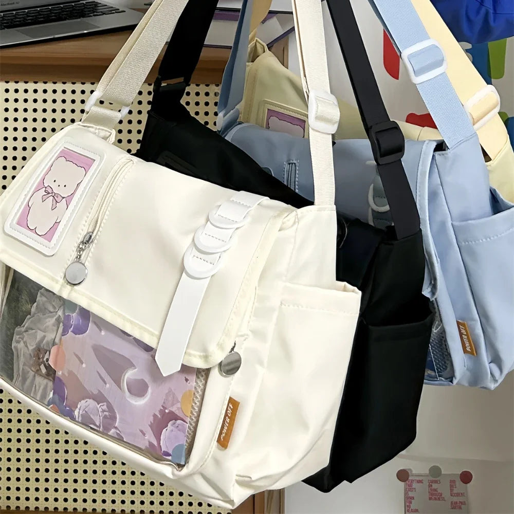 Polyester Solid Itabag | Moderate Harajuku Y2K Satchel Bag Luxegan