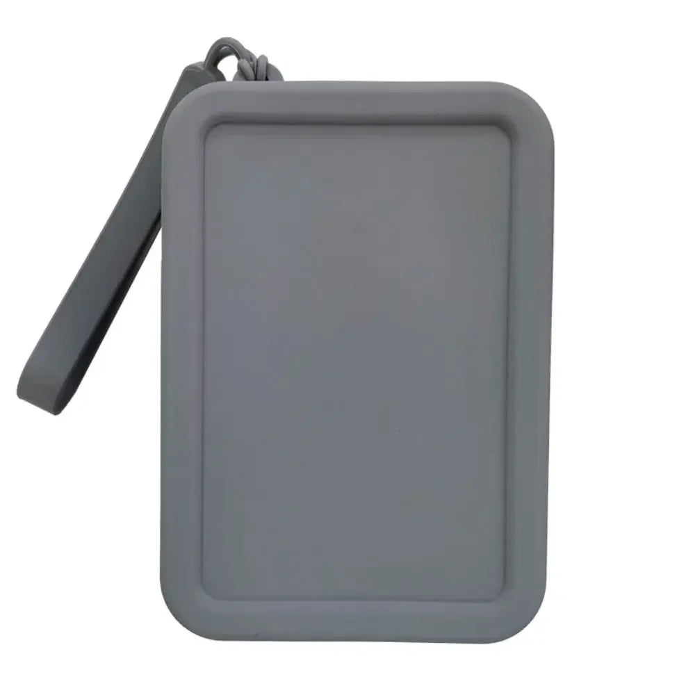 Morandi Color Silicone Cosmetic Bag | Rectangle Large Capacity Multifunction Storage Pouch | Solid Color Zipper Coin Purse Luxegan