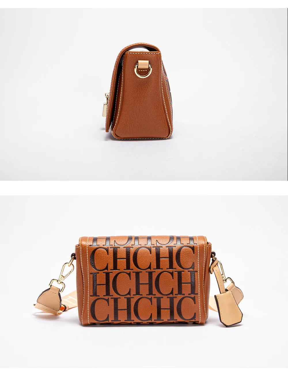 Fashion Design Metal Buckle Women's Shoulder Bag | Luxury Brand Solid Colour Printed Head Bag (Casual Crossbody for Parties) Luxegan