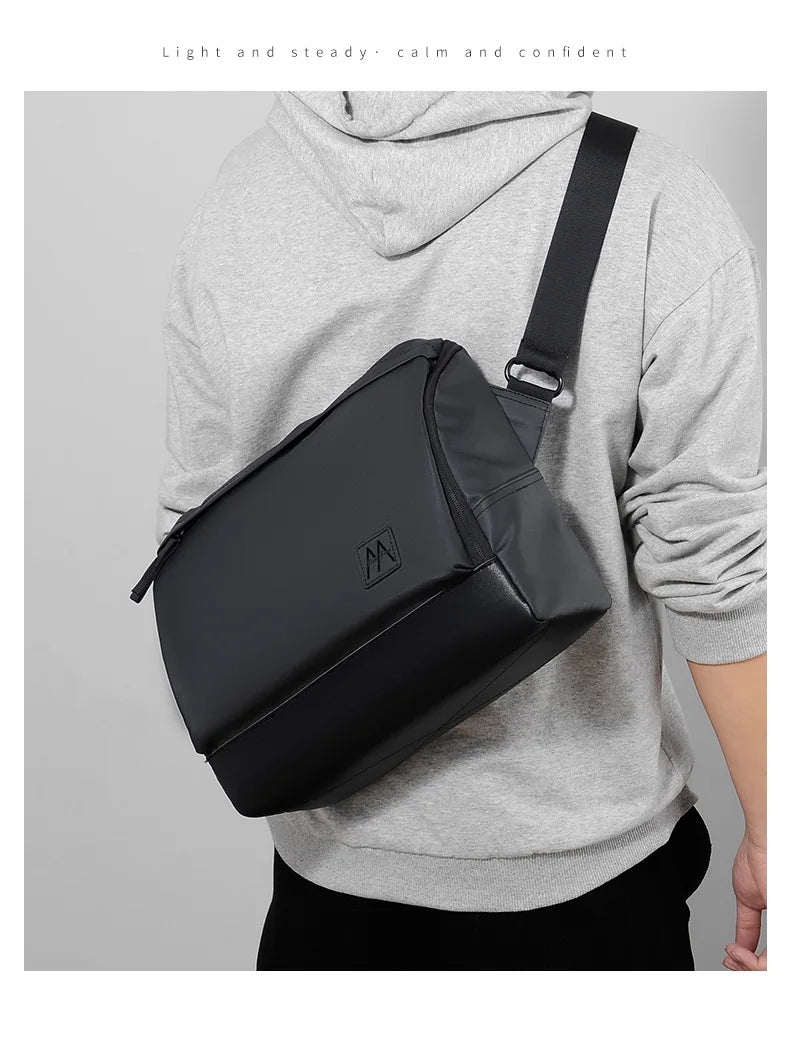 Men's Outdoor Messenger Bag | Casual & Lightweight Crossbody Bag | Simple Fashionable Business Briefcase & Shoulder Handbag Luxegan