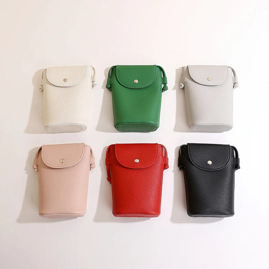 New PU Leather Mobile Phone Bag Women's | Small Flap Shoulder Crossbody Bag | Daily Hasp Purse Casual Outdoor Travel Key Wallet Sac Luxegan