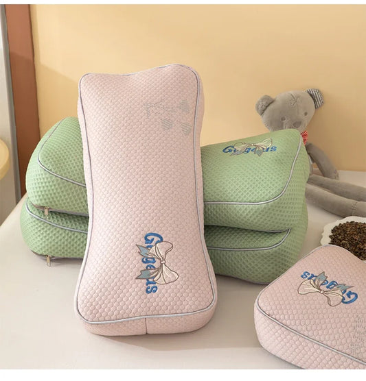 New Summer Cooling Buckwheat Pillow | Sophisticated "Doudou" Rectangular Silhouette | Elegant Breathable Student & Adult Home Essential | "Dignified" High-Performance Grade A Bedding for Radiant Versatile Styling Luxegan