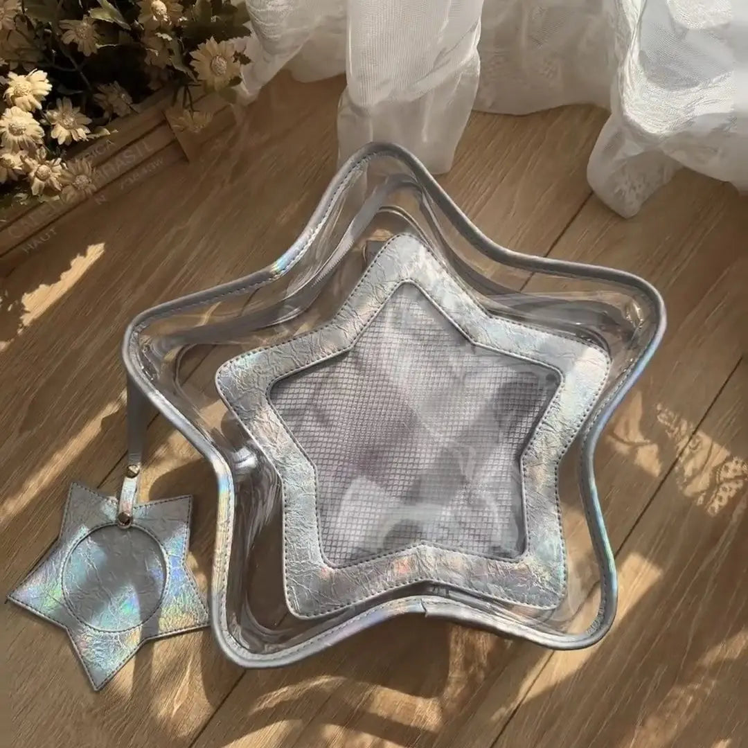 Star Red Crossbody Bags Ita Bag | Women Japanese Transparent Mini Backpacks | Ladies Sweet Cute Mochila Aesthetic Luxegan