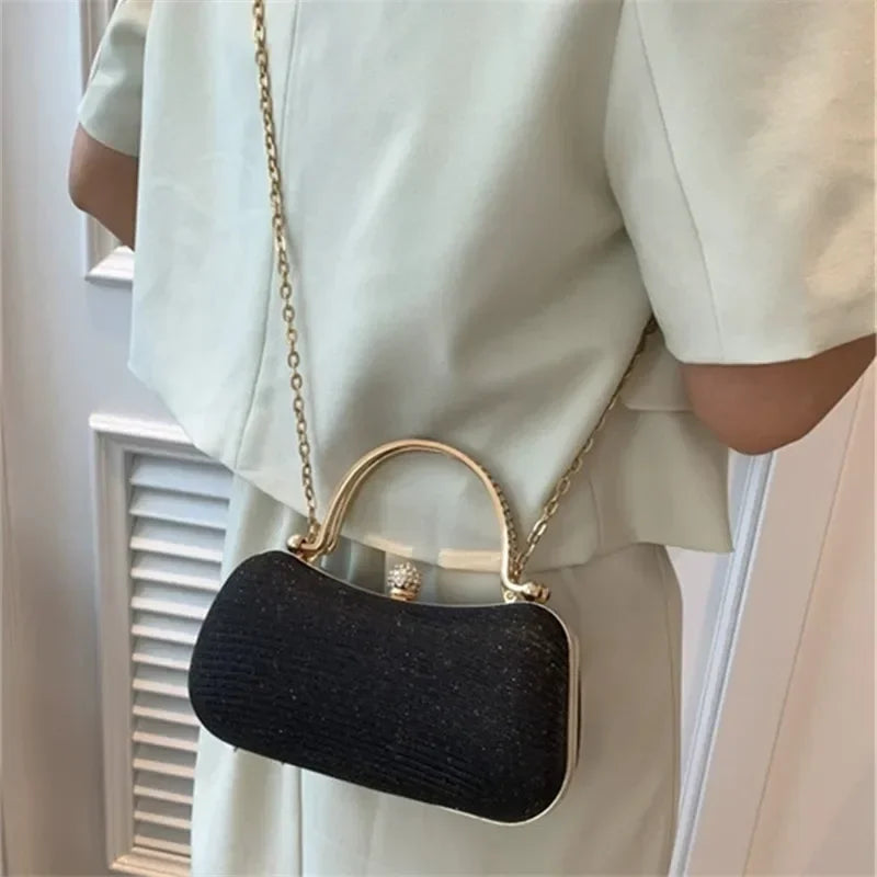 Luxury Shiny Rhinestone Chain Evening Bag | Perfect for Formal Events Luxegan