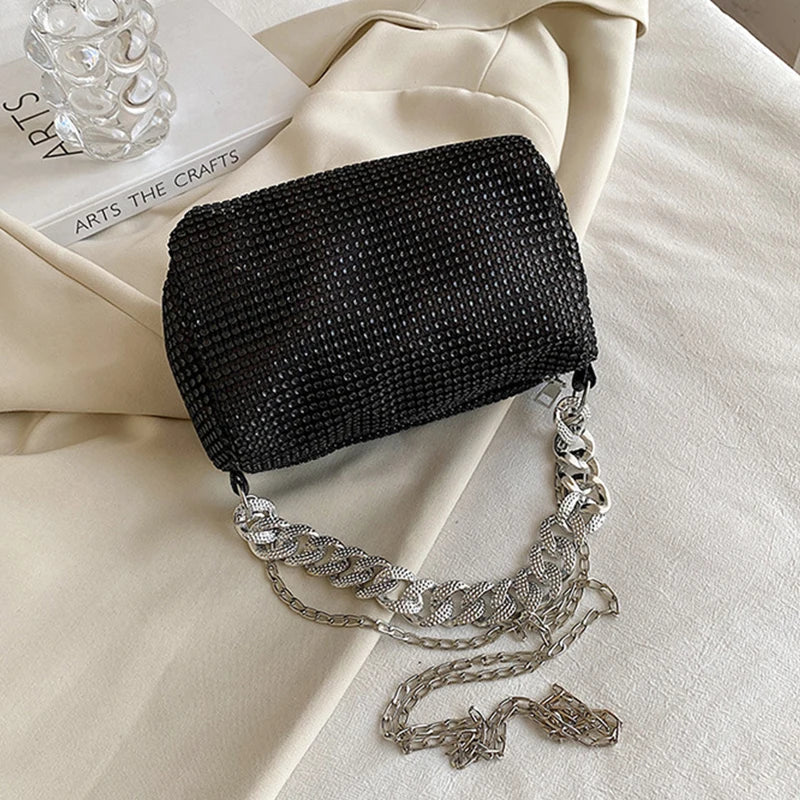 Bling Diamond Design Small Crossbody Messenger Bags | Women Summer Trend Luxury Fashion Travel Shoulder Handbags & Purses Luxegan