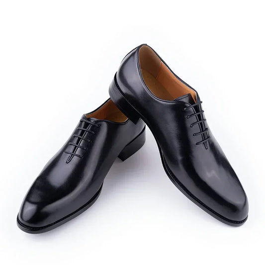 New Men's Handmade Casual Oxford Shoes | Sophisticated High-Quality Business Work Footwear | Elegant "Ankle Strap" Silhouette | "Dignified" Cow Leather Shoes for Radiant Versatile Office & Career Styling Luxegan