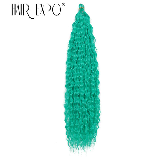 22 Inch Synthetic Water Wave Twist Crochet Hair | Braiding Extensions