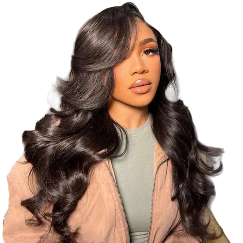 Luxury Ombre Blonde Body Wave Lace Front Wig | 13x6 / 13x4 Transparent Swiss Lace Frontal Wig | 100% Malaysian Remy Human Hair Multi-Tonal Black Brown to Honey Blonde 5x5 Closure Wig for Women (26+ Inch Long) Luxegan