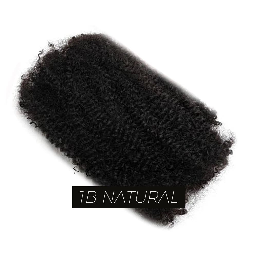 Afro Kinky Bulk Human Hair for Dreadlocks & Loc Repair | Brazilian Hair Braiding Twist Extensions 12-18 Inch