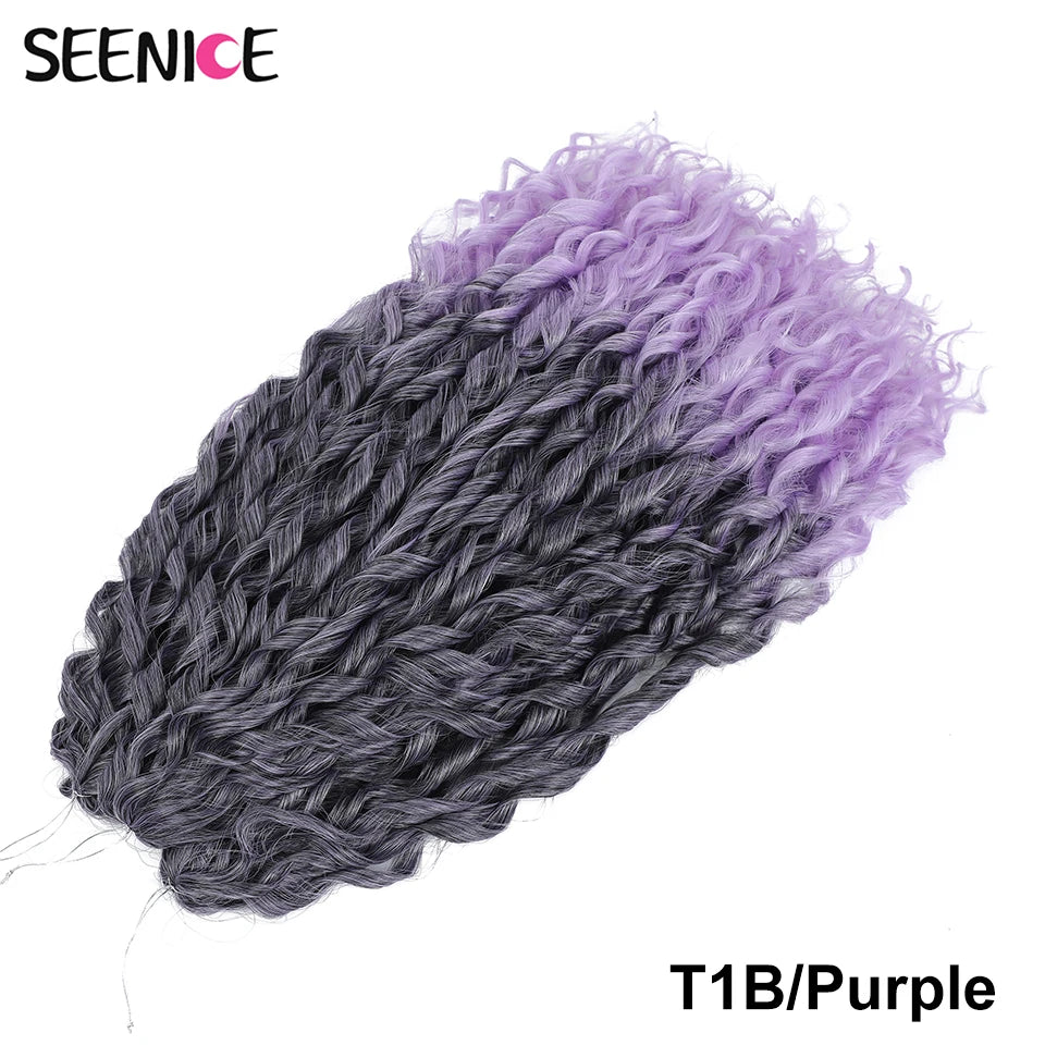 22 Inch Synthetic Water Wave Crochet Hair | Loose Deep Wave Braiding Extensions