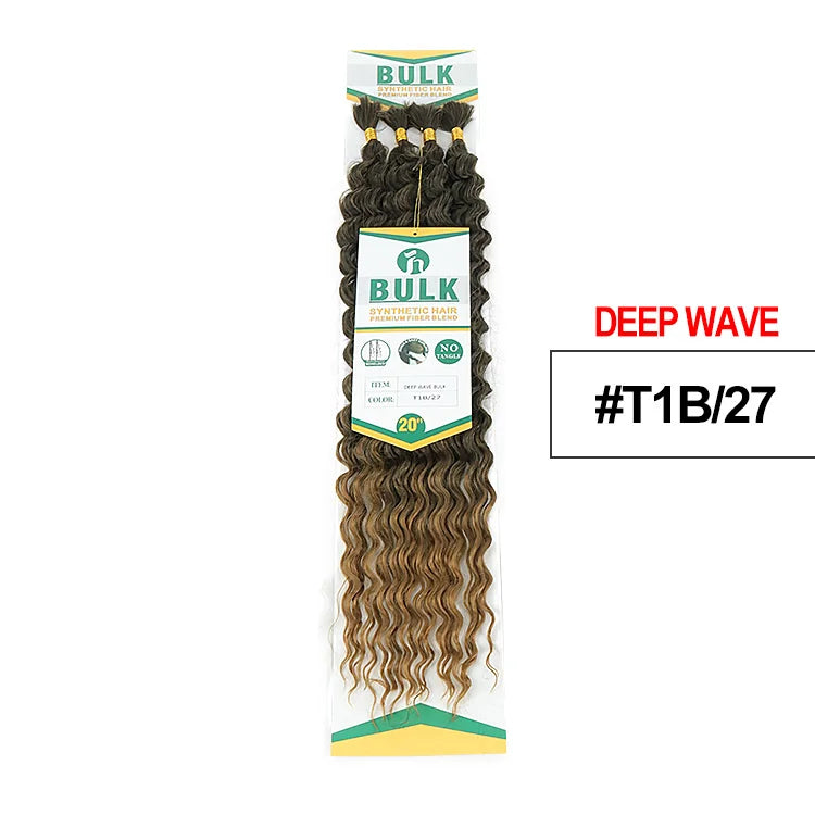 Deep Wave Boho Braids Synthetic Hair – Bulk Braiding Hair for Boho & Knotless Styles