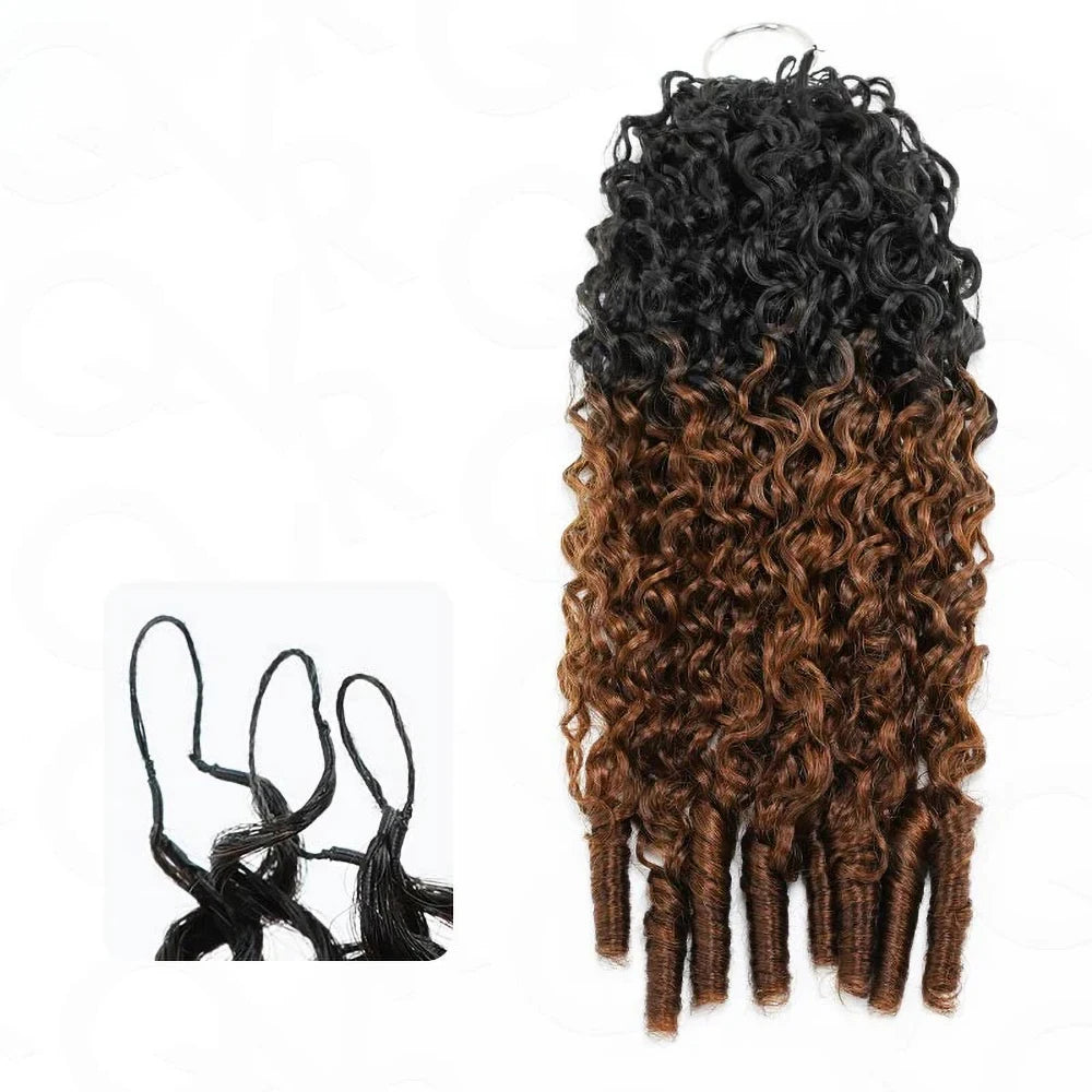 Curly Crochet Hair Extensions | Pre-Looped Braiding Hair Luxegan
