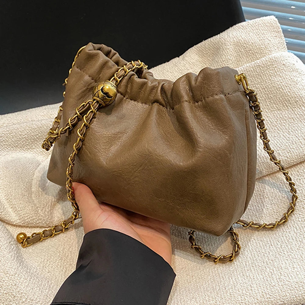Women's Pleated Hobo Bag | PU Leather Crossbody Tote, Messenger Bag & Stylish Purse Luxegan