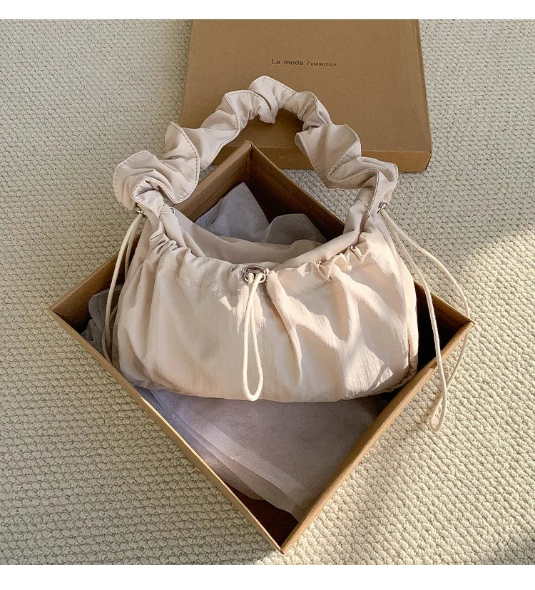 Simple Fashion Fold Shoulder Bag | Vintage Casual Designer Underarm Crossbody Bag Women | New Luxury Handbags High Quality Luxegan