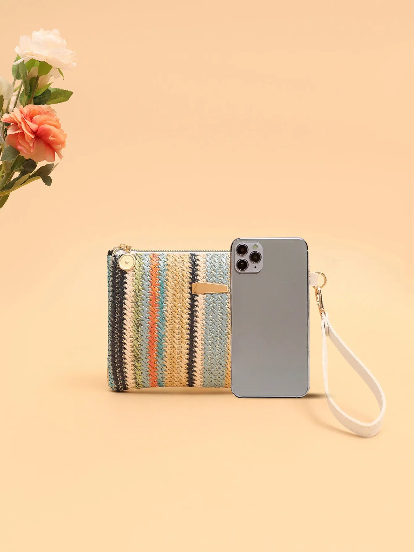 Rattan Knitting Women's Straw Bags | Fashion Colorful Summer Beach Clutch Bag & Woven Wristlet Bag Luxegan