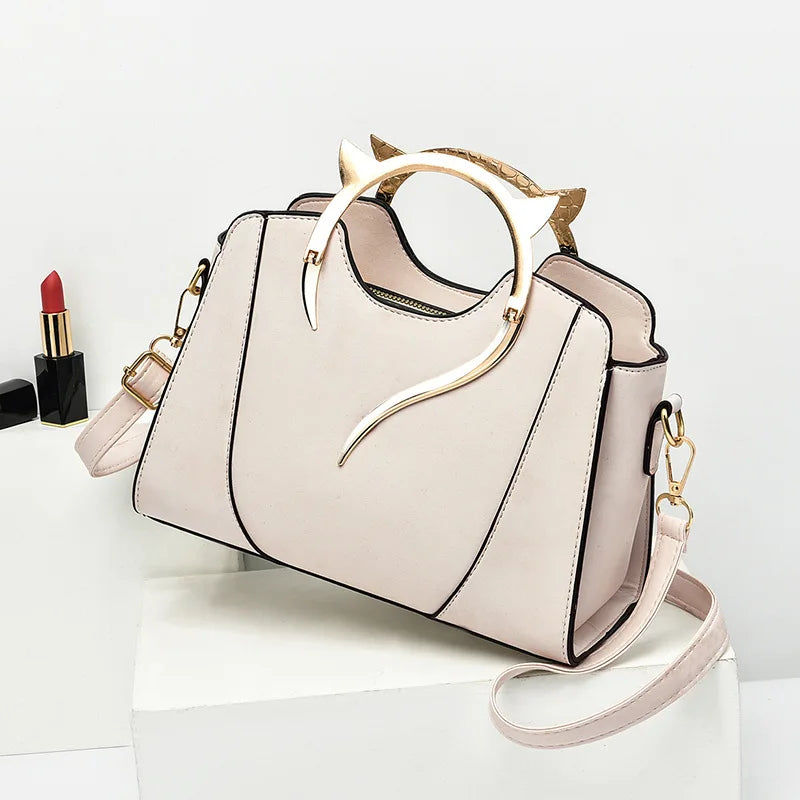 New Arrival Leather Women's Shoulder Bag | Solid Color Crossbody Small Square Bag & Zipper Phone Purse Luxegan