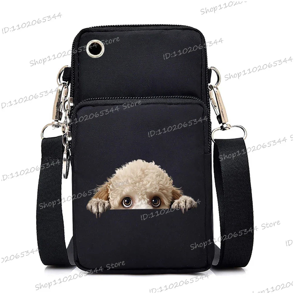 3D Dog Print Mini Bag | Unisex Crossbody & Shoulder Purse Luxegan