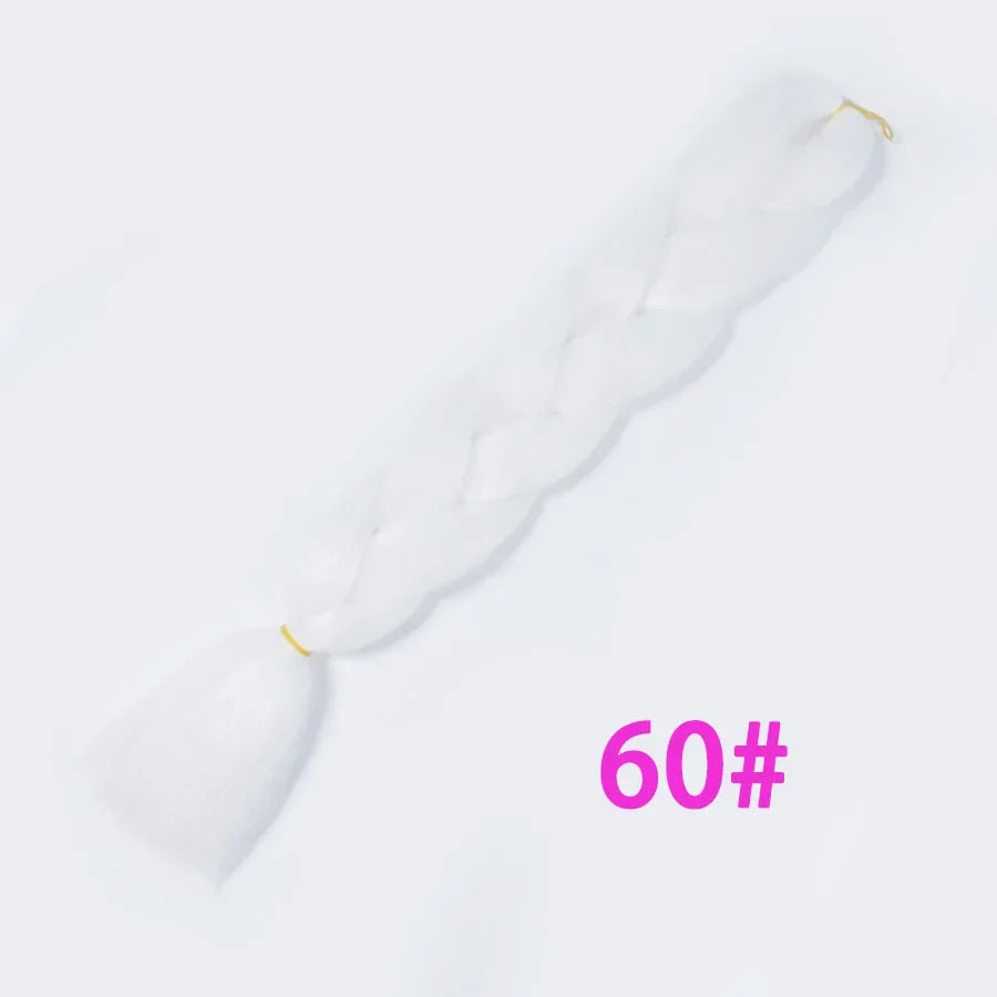 Synthetic Jumbo Braid Kanekalon Braiding Hair 24in | Ombre & Solid Colors | 100g
