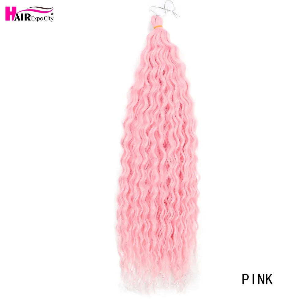 22 Inch Water Wave Twist Crochet Hair | Braiding Extensions