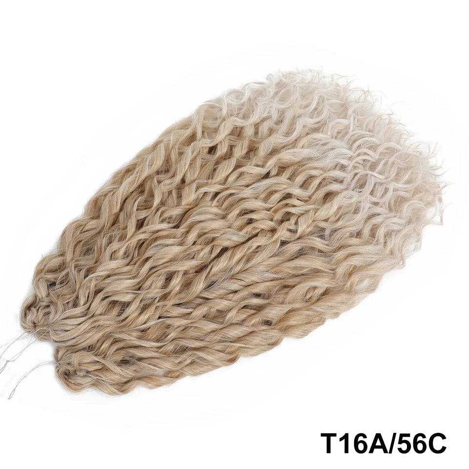 Jessica Curls Crochet Braiding Hair | Synthetic Water Wave Twist Hair 22 Inch | 53 Colors
