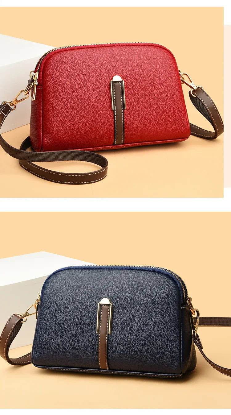 100% Genuine Leather Shoulder Bag | Designer Cowhide Flap Bag & Luxury Messenger Bag Luxegan