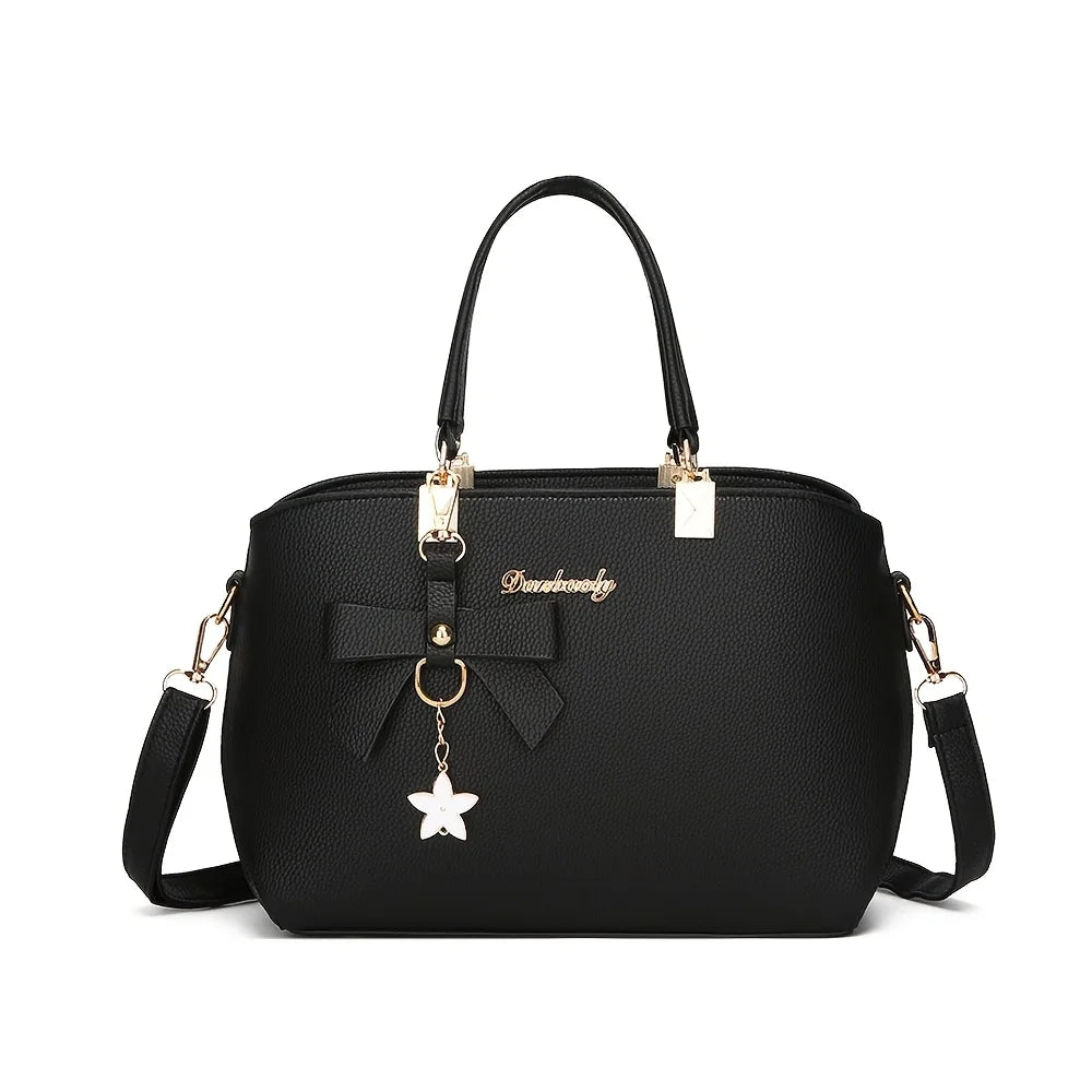 Elegant Shoulder Bag with Bowknot Decoration | Fashion Handbag for Work & Party Luxegan