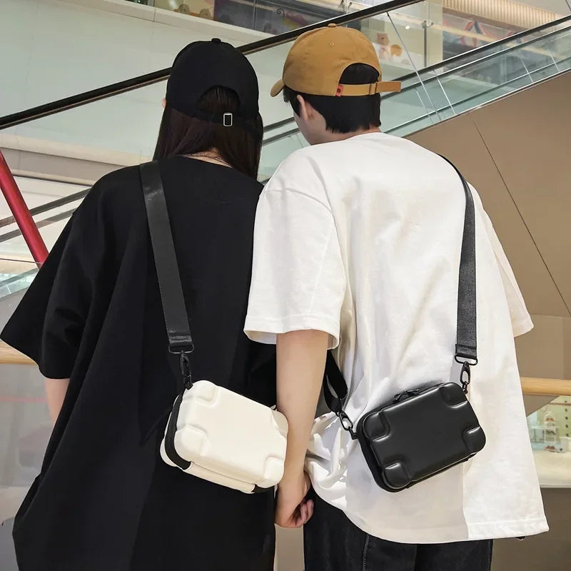 Minimalist Men's Hard Shell Crossbody Box Bag Luxegan