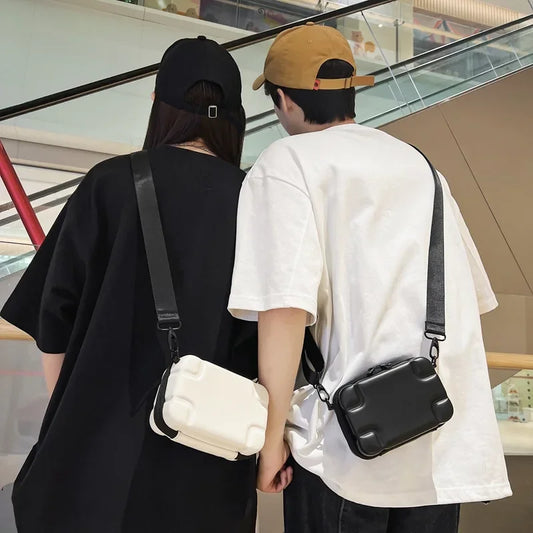 Minimalist Men's Hard Shell Crossbody Box Bag Luxegan