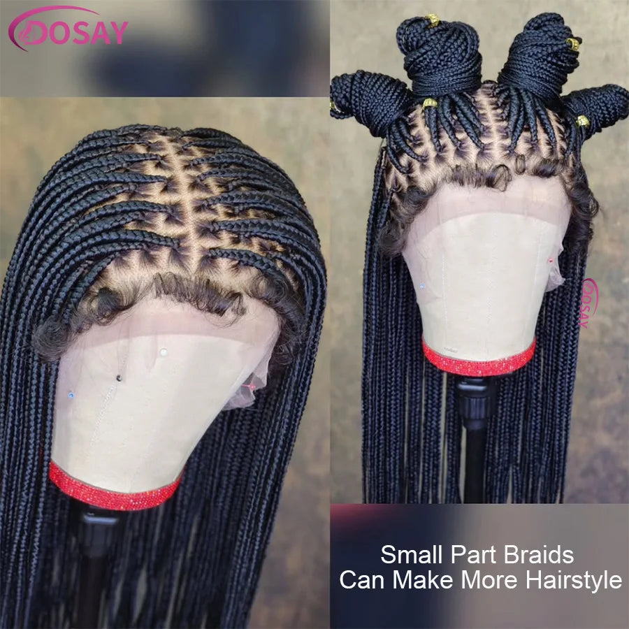 36 Inch Knotless Cornrow Box Braided Wig | HD Full Lace | Hand Tied