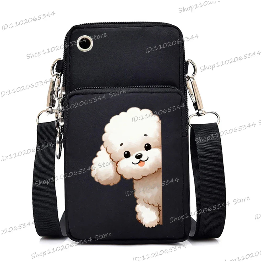 Funny Anime Dog Print Mobile Phone Bag | Unisex Crossbody & Handbag Luxegan