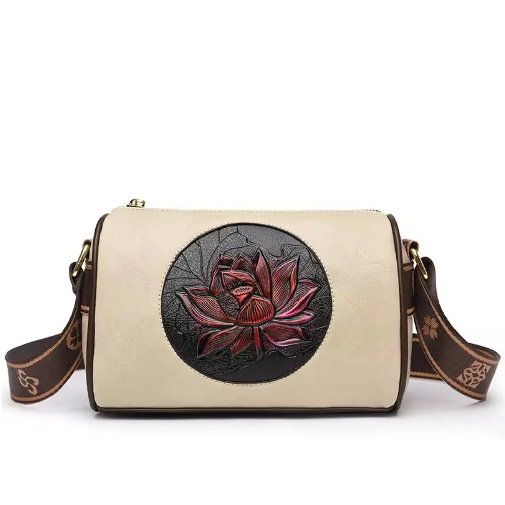 High-Quality Casual Women's Handbag | Print Solid Color Crossbody Bag & Soft Leather Shoulder Bag Luxegan