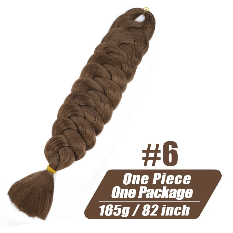 82-Inch XP Crochet Jumbo Braiding Hair – Pre-Stretched Kanekalon | Kinky Straight | 30 Colors | 1 - view 30