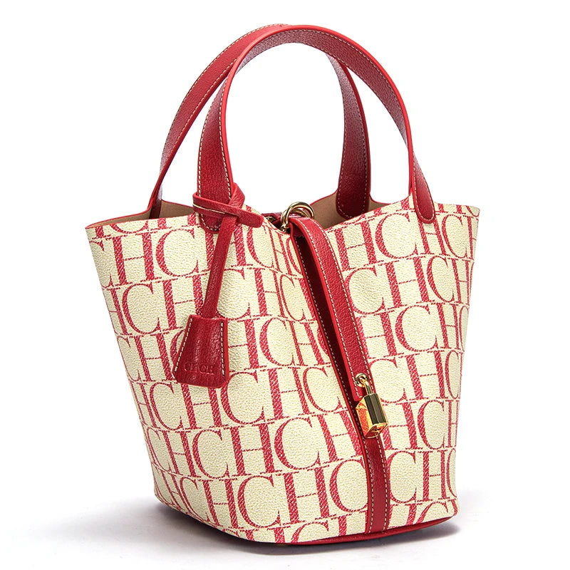 Classic Fashion Letter Design Women’s Tote Bag | Large Capacity Business Bucket Handbag | Versatile Casual PVC Shoulder Bag | Designer-Inspired Trendy Daily Tote (Model CO1C2021) Luxegan
