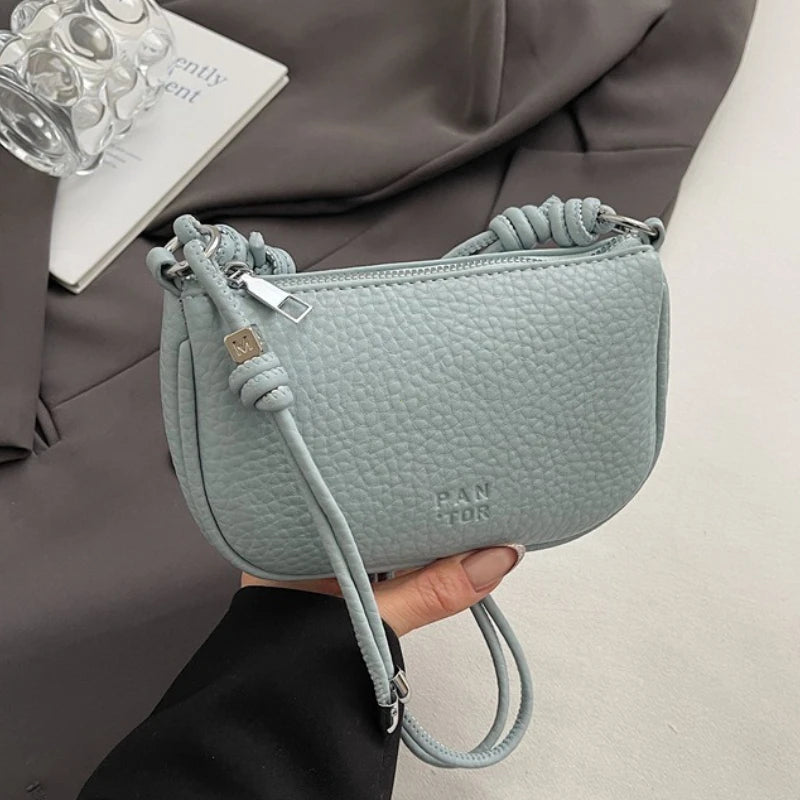 Ladies' Fashionable Solid Color Crossbody Bag | Versatile Exquisite Design Saddle Bag | Casual Daily Commuting Shoulder Handbag Luxegan