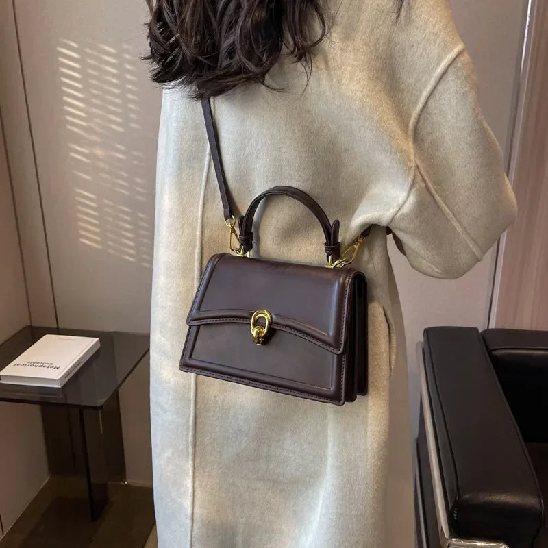 New Small PU Leather Crossbody Bags for Women | Simple Totes Shoulder Bag & Lady Luxury Brand Designer Handbags and Purses Luxegan