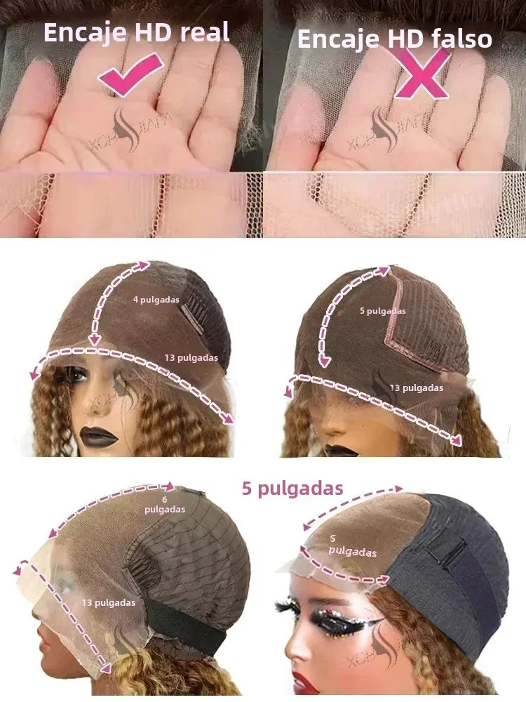 250% Density Highlight Water Wave Wig | Sophisticated 13x6 HD Transparent Lace Frontal | Elegant #4/27 Ombre Brazilian Virgin Hair | "Dignified" 30-Inch Glueless Remy Hair for Radiant Versatile Styling Luxegan