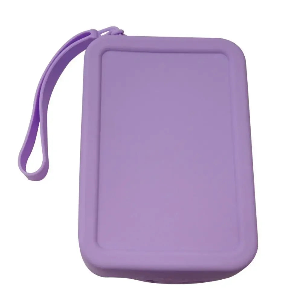 Morandi Color Silicone Cosmetic Bag | Rectangle Large Capacity Multifunction Storage Pouch | Solid Color Zipper Coin Purse Luxegan