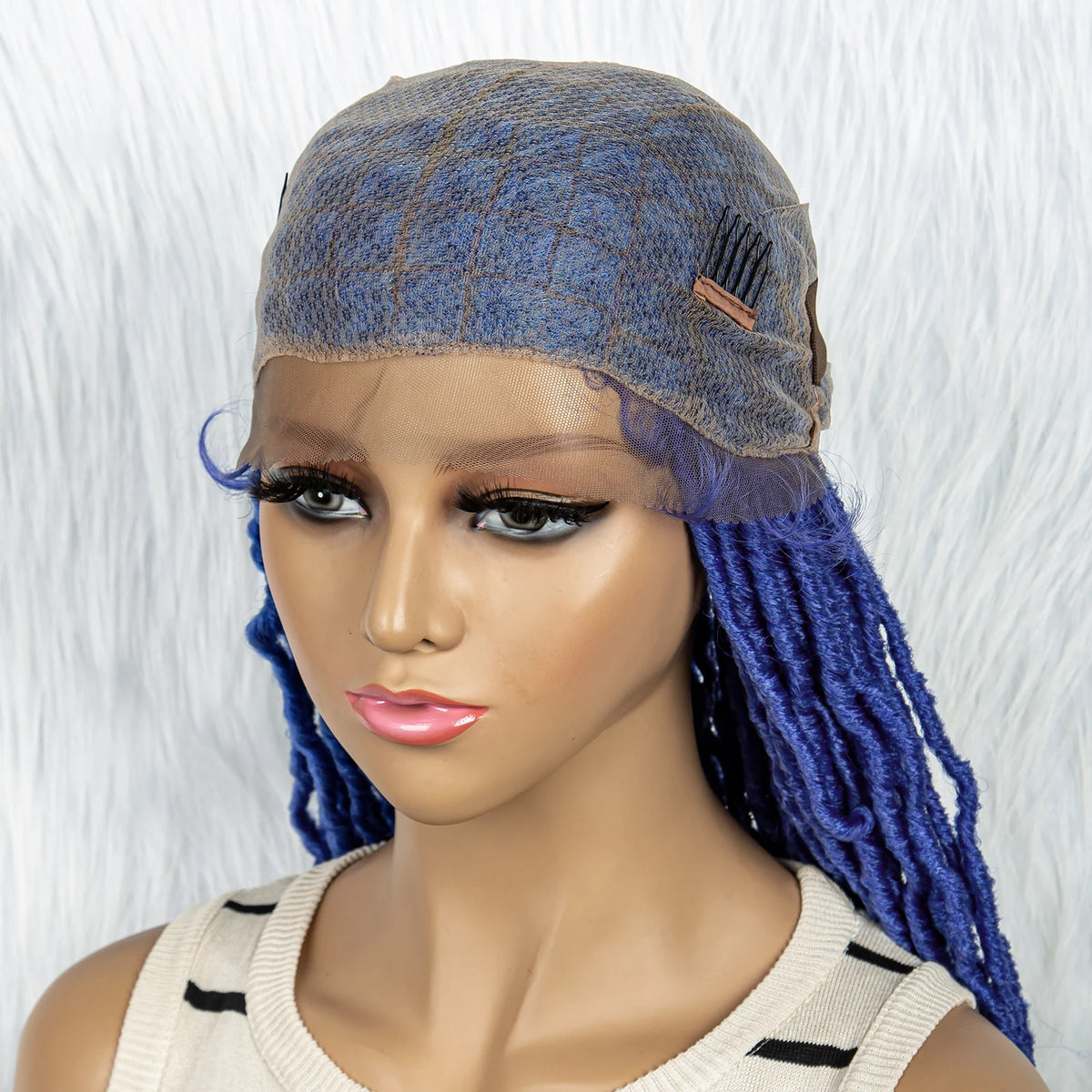 Pink & Blue Braided Wig | Full Lace Butterfly Locs & Dreadlocks