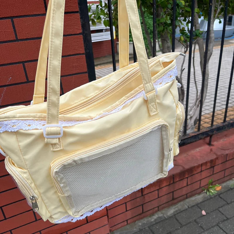 Japanese "Large Appetite" Ballet Girl Ita Bag | Two-Dimension Anime Transparent Display Messenger | Unisex