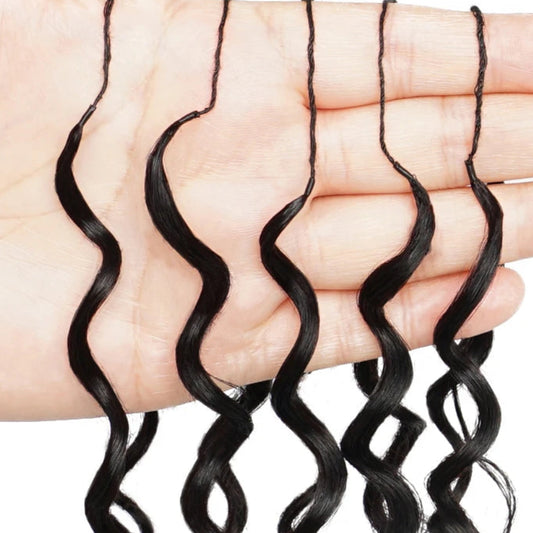 Jerry Curly Human Hair Crochet Hair | 100g | 14–24 Inch Luxegan 
