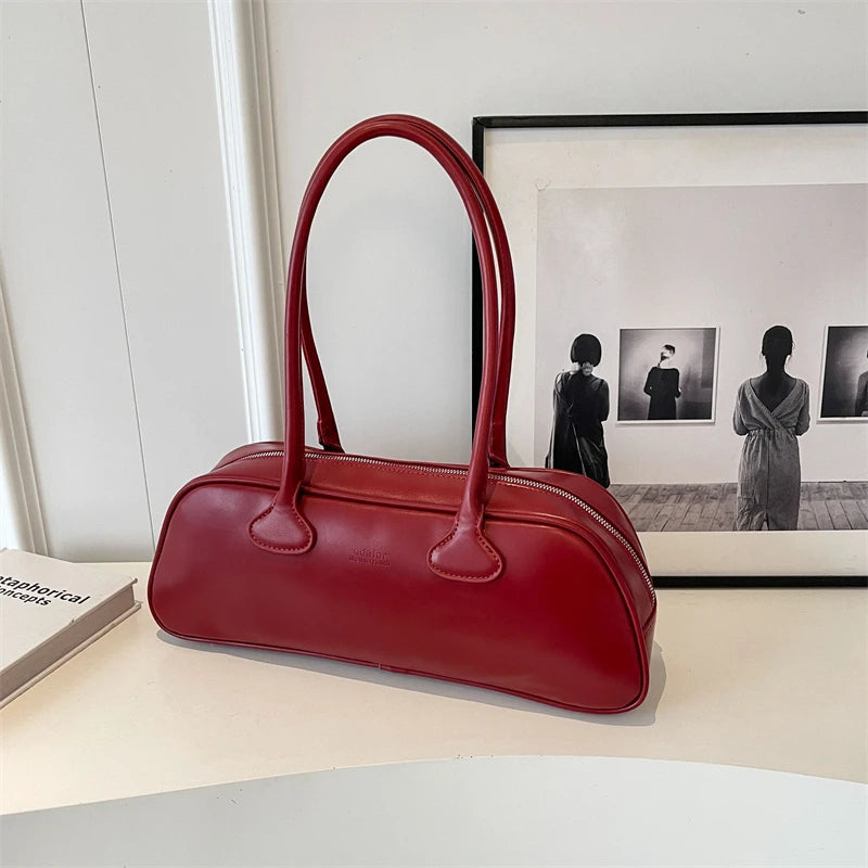 High-Quality Portable Women's Underarm Bag | Simple Designer Shoulder Bag & PU Leather Handbag Luxegan