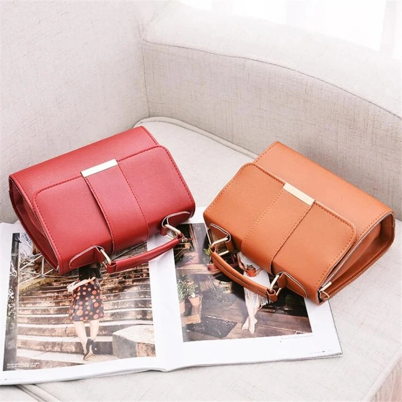 Women's Fashion PU Leather Shoulder Bag | Small Flap Crossbody Handbags & Top Handle Messenger Bags (High-Quality Luxury Ladies Hand Bag) Luxegan