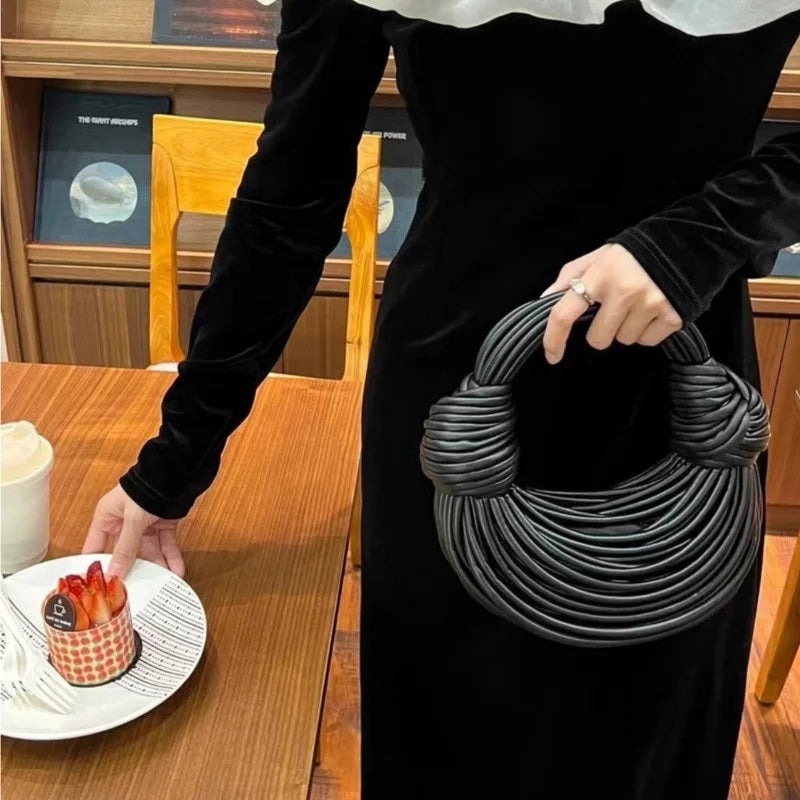 PU Leather Solid Flap Bag | Soft Luxury Designer Handwoven Evening Clutch Luxegan