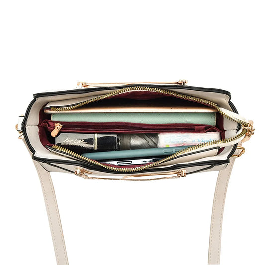 New Arrival Leather Women's Shoulder Bag | Solid Color Crossbody Small Square Bag & Zipper Phone Purse Luxegan