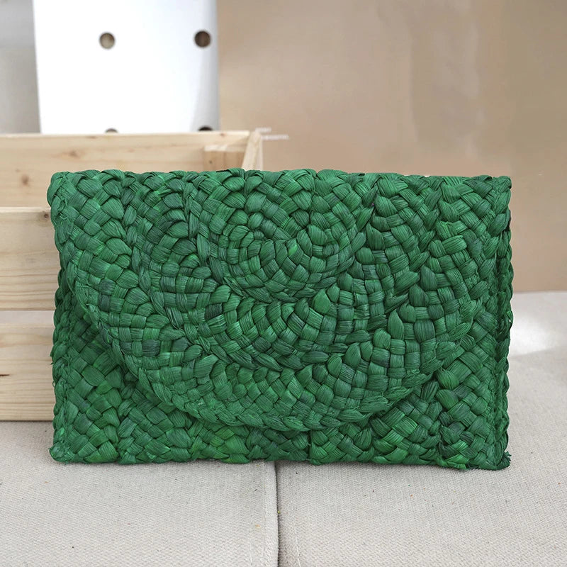 Woven Beach Clutch | Summer Straw Hand Bag & Purse Luxegan