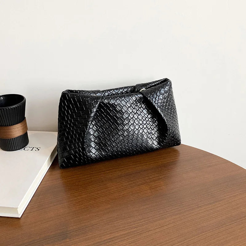 Bolso de mano multifuncional de moda para mujer, cartera de noche con patrón en relieve, gran capacidad, bolsillo para teléfono, monedero de lujo para mujer