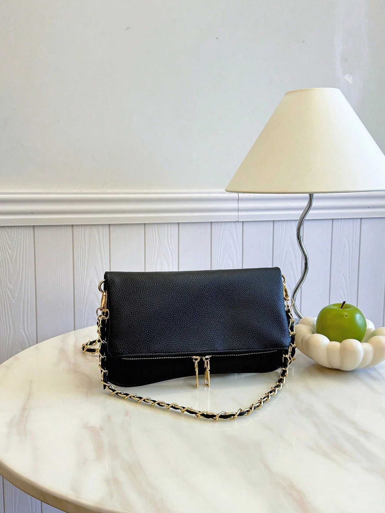 Classic PU Shoulder Bag | Irregular Flip Underarm Bag Luxegan